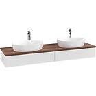 Villeroy & Boch V&B Antao Servantskap med 2 skuffer 160x50x19 cm, m/lys, Hvit Bl