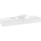 Villeroy & Boch V&B Antao Servantskap med 2 skuffer 160x50x19 cm, m/lys, Hvit Ma