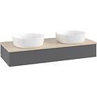 Villeroy & Boch V&B Antao Servantskap med 1 skuff 120x50x19 cm, m/lys, Antrasitt