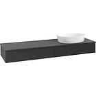 Villeroy & Boch V&B Antao Servantskap med 2 skuffer 160x50x19 cm, m/lys, Sort Ma