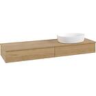 Villeroy & Boch V&B Antao Servantskap med 2 skuffer 160x50x19 cm, m/lys, Eik