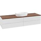 Villeroy & Boch V&B Antao Servantskap med 4 skuffer 160x50x36 cm, m/lys, Hvit Bl