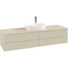Villeroy & Boch V&B Antao Servantskap med 4 skuffer 160x50x36 cm, m/lys, Grå Mat