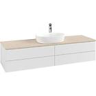 Villeroy & Boch V&B Antao Servantskap med 4 skuffer 160x50x36 cm, m/lys, Hvit Bl