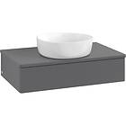 Villeroy & Boch V&B Antao Servantskap med 1 skuff 80x50x19 cm, m/lys, Antrasitt 