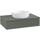 Villeroy & Boch V&B Antao Servantskap med 1 skuff 80x50x19 cm, m/lys, Grønn Matt