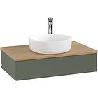 Villeroy & Boch V&B Antao Servantskap med 1 skuff 80x50x19 cm, m/lys, Grønn Matt