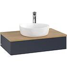 Villeroy & Boch V&B Antao Servantskap med 1 skuff 80x50x19 cm, m/lys, Blå Matt/E