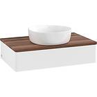Villeroy & Boch V&B Antao Servantskap med 1 skuff 80x50x19 cm, m/lys, Hvit Matt/