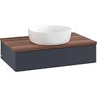 Villeroy & Boch V&B Antao Servantskap med 1 skuff 80x50x19 cm, m/lys, Blå Matt/V