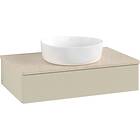 Villeroy & Boch V&B Antao Servantskap med 1 skuff 80x50x19 cm, m/lys, Grå Matt/C