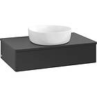 Villeroy & Boch V&B Antao Servantskap med 1 skuff 80x50x19 cm, m/lys, Sort Matt