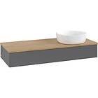 Villeroy & Boch V&B Antao Servantskap med 1 skuff 120x50x19 cm, m/lys, Antrasitt