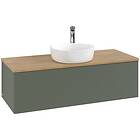 Villeroy & Boch V&B Antao Servantskap med 1 skuff 120x50x36 cm, u/lys, Grønn Mat