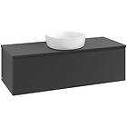 Villeroy & Boch V&B Antao Servantskap med 1 skuff 120x50x36 cm, u/lys, Sort Matt