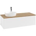Villeroy & Boch V&B Antao Servantskap med 1 skuff 120x50x36 cm, u/lys, Hvit Matt