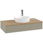 Villeroy & Boch V&B Antao Servantskap med 1 skuff 100x50x19 cm, m/lys, Steingrå/