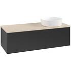 Villeroy & Boch V&B Antao Servantskap med 1 skuff 120x50x36 cm, u/lys, Sort Matt