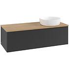 Villeroy & Boch V&B Antao Servantskap med 1 skuff 120x50x36 cm, u/lys, Sort Matt