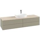Villeroy & Boch V&B Antao Servantskap med 4 skuffer 160x50x36 cm, u/lys, Steingr