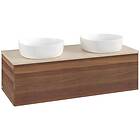 Villeroy & Boch V&B Antao Servantskap med 1 skuff 120x50x36 cm, u/lys, Valnøtt/C