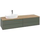 Villeroy & Boch V&B Antao Servantskap med 4 skuffer 160x50x36 cm, u/lys, Grønn M