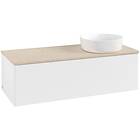 Villeroy & Boch V&B Antao Servantskap med 1 skuff 120x50x36 cm, u/lys, Hvit Matt
