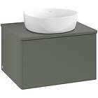 Villeroy & Boch V&B Antao Servantskap med 1 skuff 60x50x36 cm, u/lys, Grønn Matt