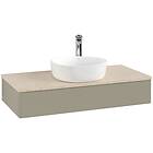 Villeroy & Boch V&B Antao Servantskap med 1 skuff 100x50x19 cm, m/lys, Steingrå/