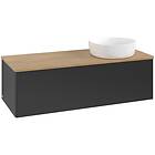 Villeroy & Boch V&B Antao Servantskap med 1 skuff 120x50x36 cm, u/lys, Sort Matt