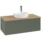 Villeroy & Boch V&B Antao Servantskap med 1 skuff 100x50x36 cm, u/lys, Grønn Mat