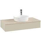 Villeroy & Boch V&B Antao Servantskap med 1 skuff 100x50x19 cm, m/lys, Grå Matt/