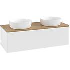 Villeroy & Boch V&B Antao Servantskap med 1 skuff 120x50x36 cm, u/lys, Hvit Matt