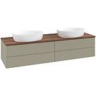 Villeroy & Boch V&B Antao Servantskap med 4 skuffer 160x50x36 cm, u/lys, Steingr