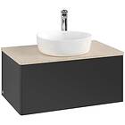 Villeroy & Boch V&B Antao Servantskap med 1 skuff 80x50x36 cm, u/lys, Sort Matt/