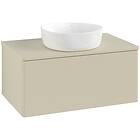 Villeroy & Boch V&B Antao Servantskap med 1 skuff 80x50x36 cm, u/lys, Grå Matt