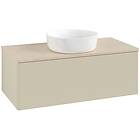 Villeroy & Boch V&B Antao Servantskap med 1 skuff 100x50x36 cm, u/lys, Grå Matt/