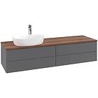 Villeroy & Boch V&B Antao Servantskap med 4 skuffer 160x50x36 cm, u/lys, Antrasi