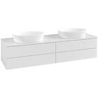 Villeroy & Boch V&B Antao Servantskap med 4 skuffer 160x50x36 cm, u/lys, Hvit Hø