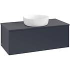 Villeroy & Boch V&B Antao Servantskap med 1 skuff 100x50x36 cm, u/lys, Blå Matt