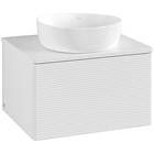Villeroy & Boch V&B Antao Servantskap med 1 skuff 60x50x36 cm, u/lys, Hvit Høygl