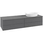 Villeroy & Boch V&B Antao Servantskap med 4 skuffer 160x50x36 cm, u/lys, Antrasi