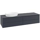 Villeroy & Boch V&B Antao Servantskap med 4 skuffer 160x50x36 cm, u/lys, Blå Mat