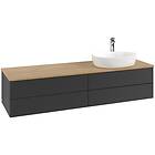 Villeroy & Boch V&B Antao Servantskap med 4 skuffer 160x50x36 cm, u/lys, Sort Ma