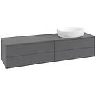 Villeroy & Boch V&B Antao Servantskap med 4 skuffer 160x50x36 cm, u/lys, Antrasi