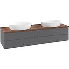 Villeroy & Boch V&B Antao Servantskap med 4 skuffer 160x50x36 cm, u/lys, Antrasi