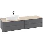 Villeroy & Boch V&B Antao Servantskap med 4 skuffer 160x50x36 cm, u/lys, Antrasi