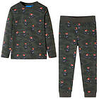 vidaXL Pyjamas med långa ärmar för barn khaki 140 12688