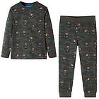 vidaXL Pyjamas med långa ärmar för barn khaki 92 12684