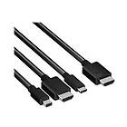 Club 3D CAC-1630 adapterkabel Mini DisplayPort HDMI USB 2,355 m